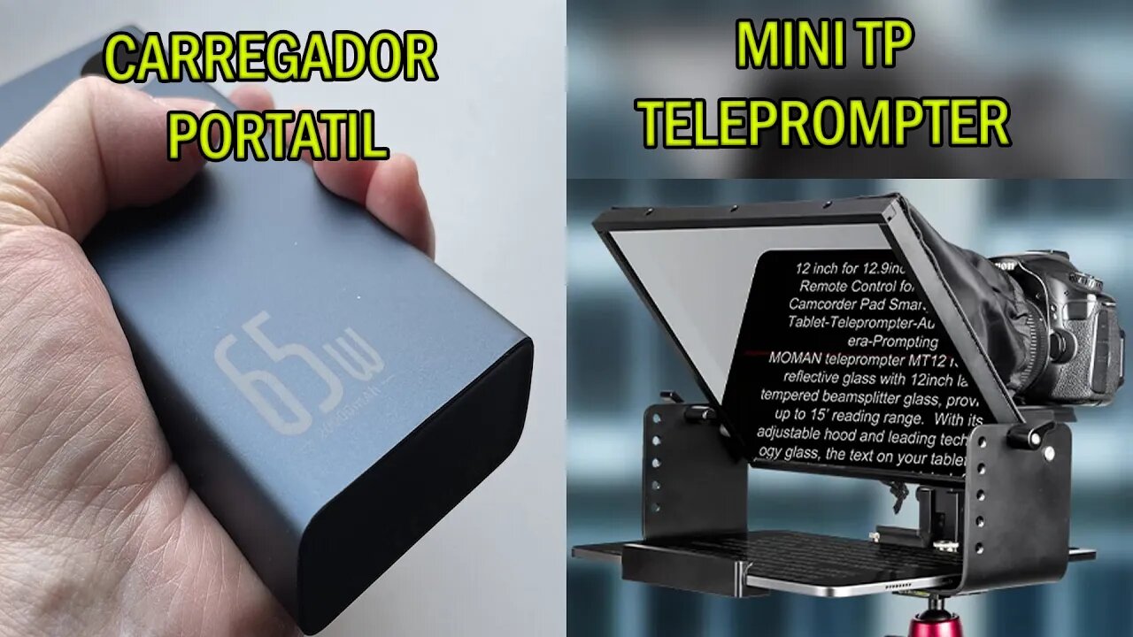 2 EQUIPAMENTOS QUE VÃO TE AJUDAR! TP2 - TELEPROMPTER / CARREGADOR PORTÁTIL