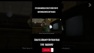 GTA: San Andreas - Create A Bounty On Your Head (Cheat for PC)