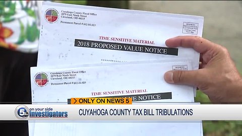 Cuyahoga County residents upset with new property tax bills on-line and in the mail