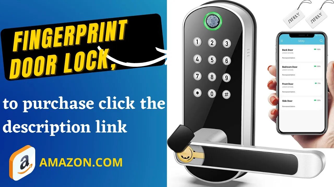 Smart GADGETS❤️| Fingerprint Door Lock | Electronic Door Handle| Available On Amazon22| Smart home❤️