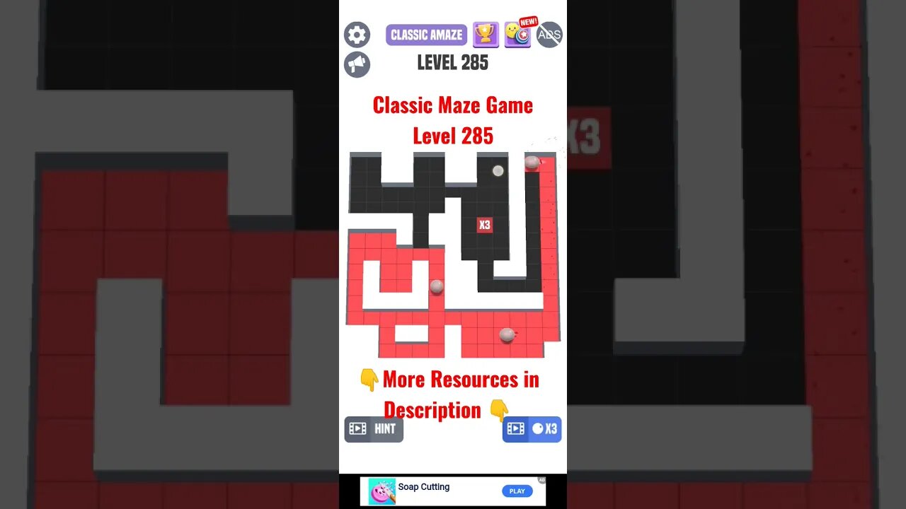 Classic Maze Game Level 285. #shorts