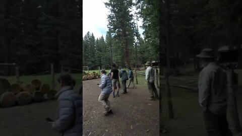 Intro to tomahawks at Clear Creek camp - Philmont trek #shorts