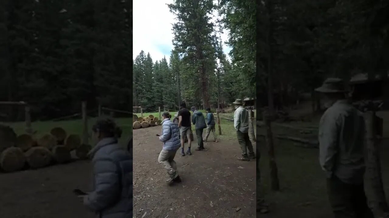 Intro to tomahawks at Clear Creek camp - Philmont trek #shorts