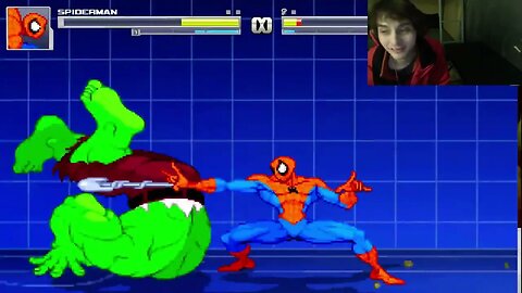 Spider Man VS The Hulk In An Epic Battle In The MUGEN Video Game With Live Commentary