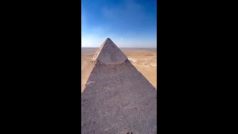 Pyramid of Khafre or of Chephren is the middle of the three Ancient Egyptian Pyramids of Giza.
