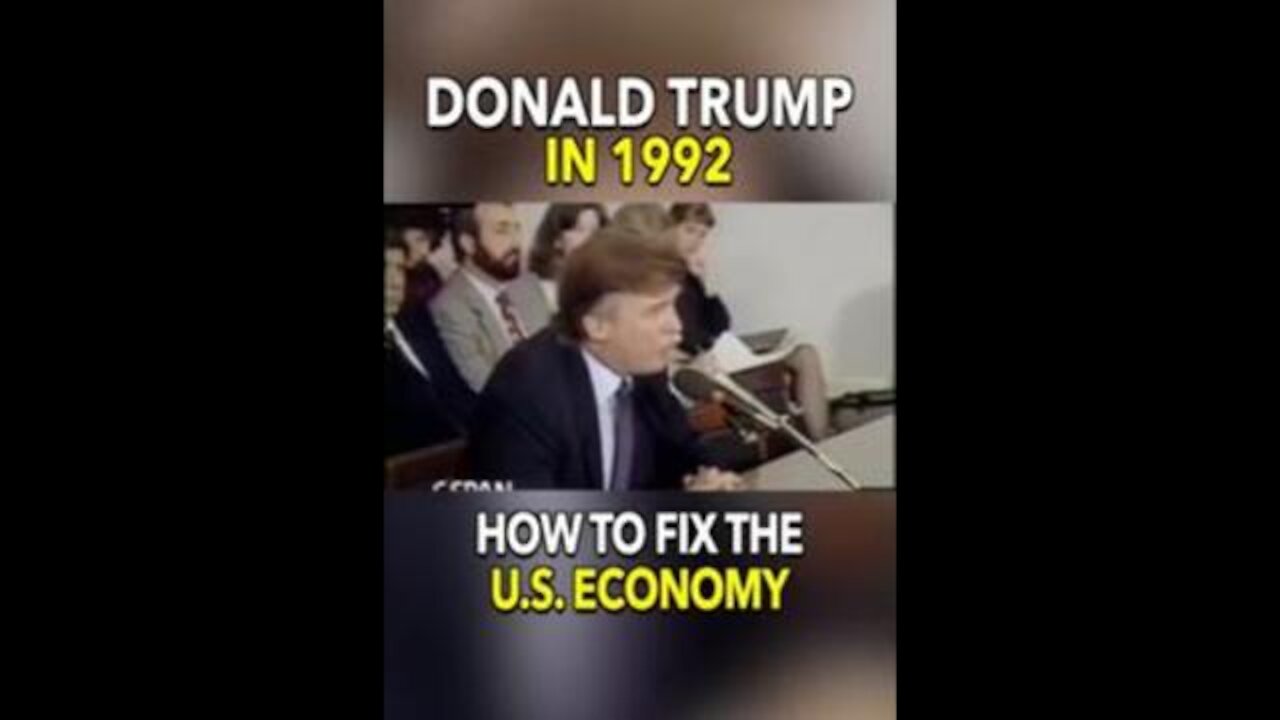 -WATCH: DONALD TRUMP TELLS CONGRESSS HOW TO FIX THE ECONOMY IN 1992