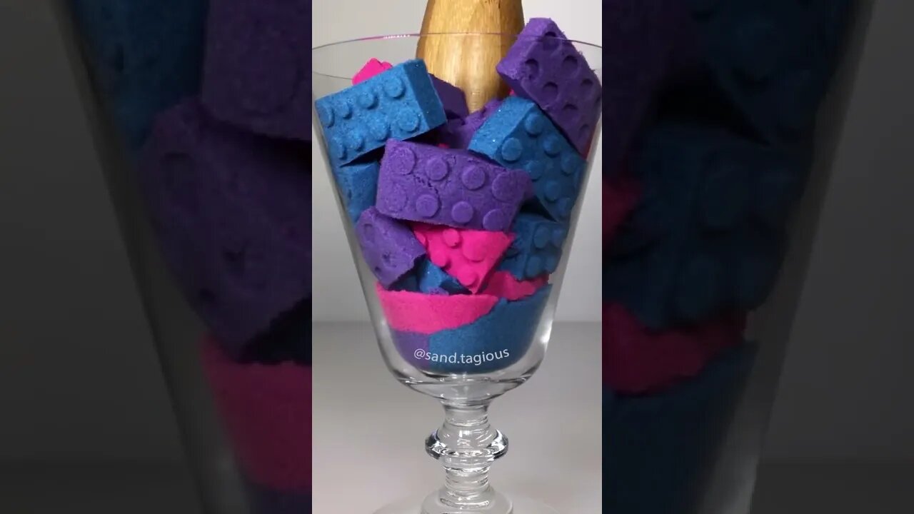 Lego Drop and Squish Kinetic Sand ASMR #shorts