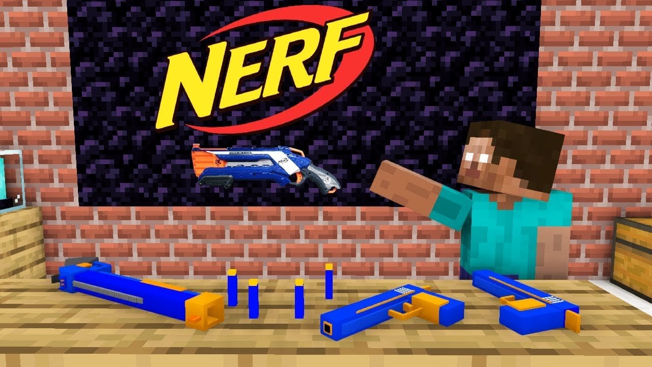 Minecraft Monster School: NERF WAR Challenge - Minecraft Animation