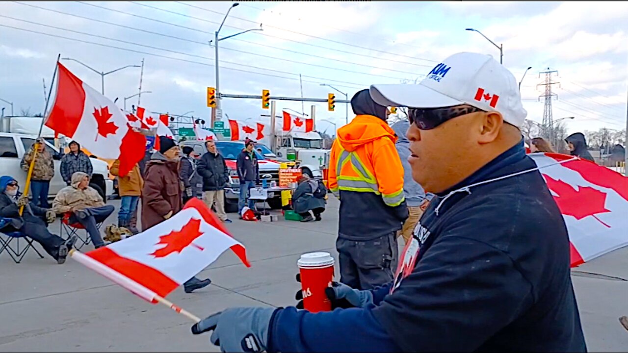🇨🇦🇺🇸 Truth Talker #WindsorWalks Ont.Canada Ambassador Bridge Freedom Convoy #FreedomTruckersConvoy2022 🇵🇭 🚚 🚛-