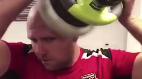 Man Uses Floor Cleaner On Head