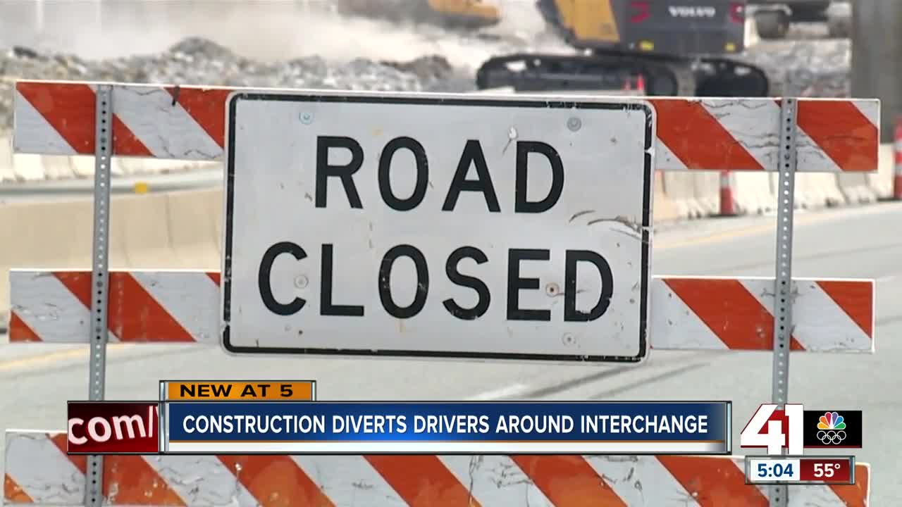 Construction diverts drivers around interchange