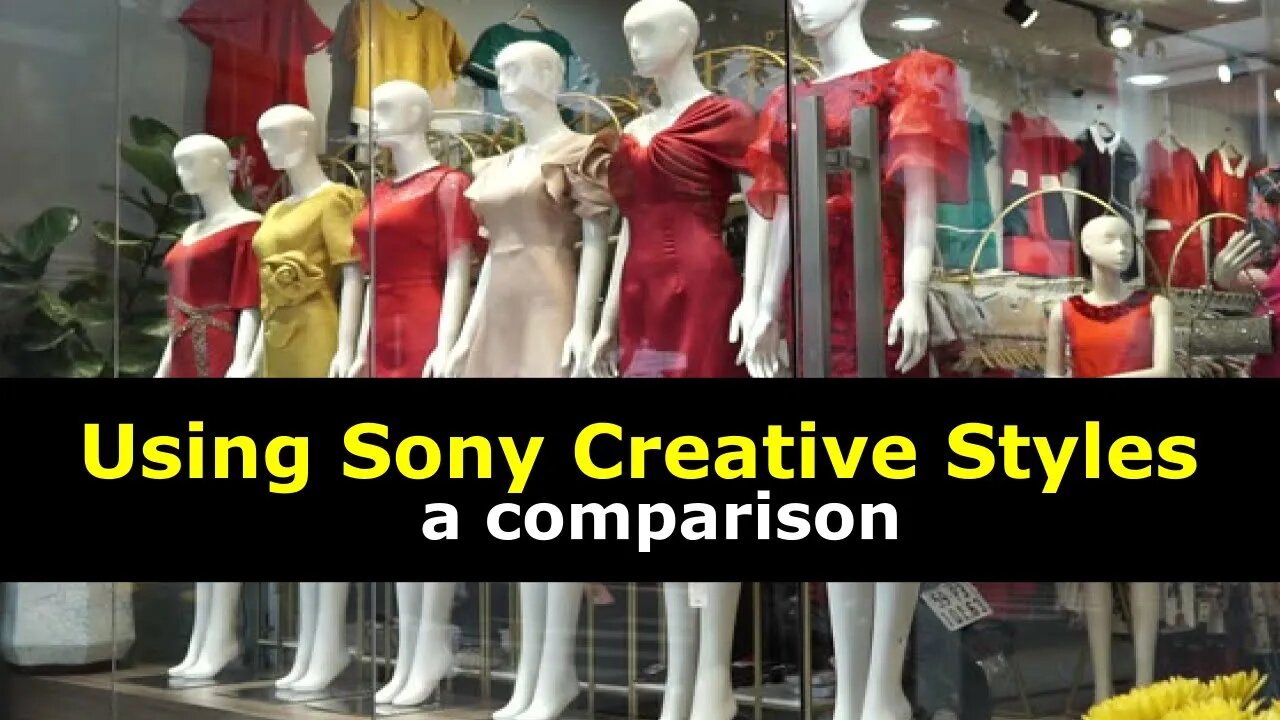 Using Sony Creative Styles -- a comparison (for YouTube Content Creators)