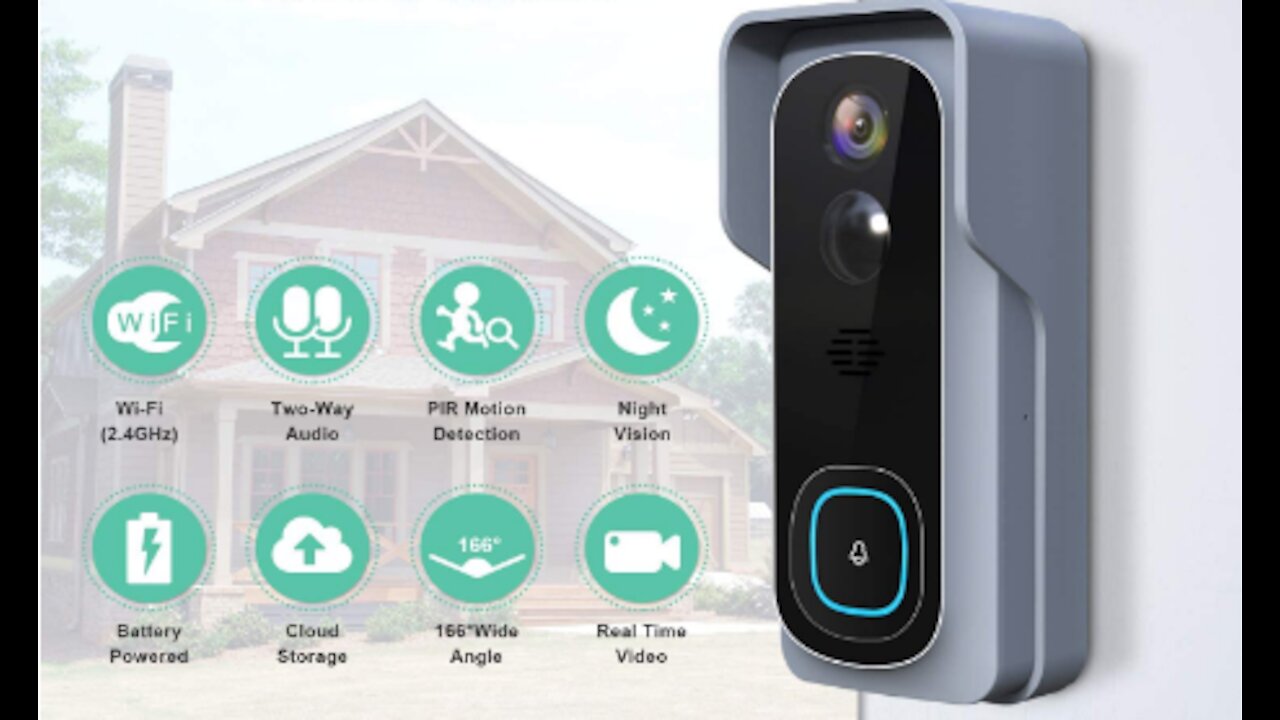 WiFi Video Doorbell Camera, XTU Wireless Doorbell Camera with Chime