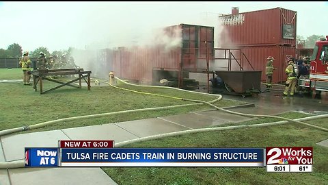 Tulsa fire cadets train through live burn