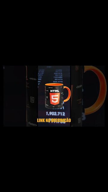 Caneca Dev HTML - Dark B-orange - #shorts