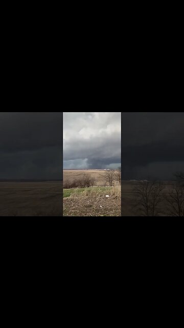Large tornado on the ground near Keota Iowa