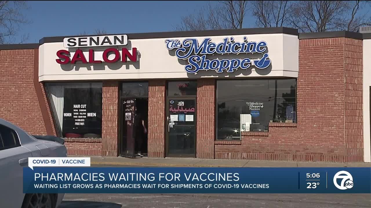 Metro Detroit pharmacy still waiting for vaccines through federal program