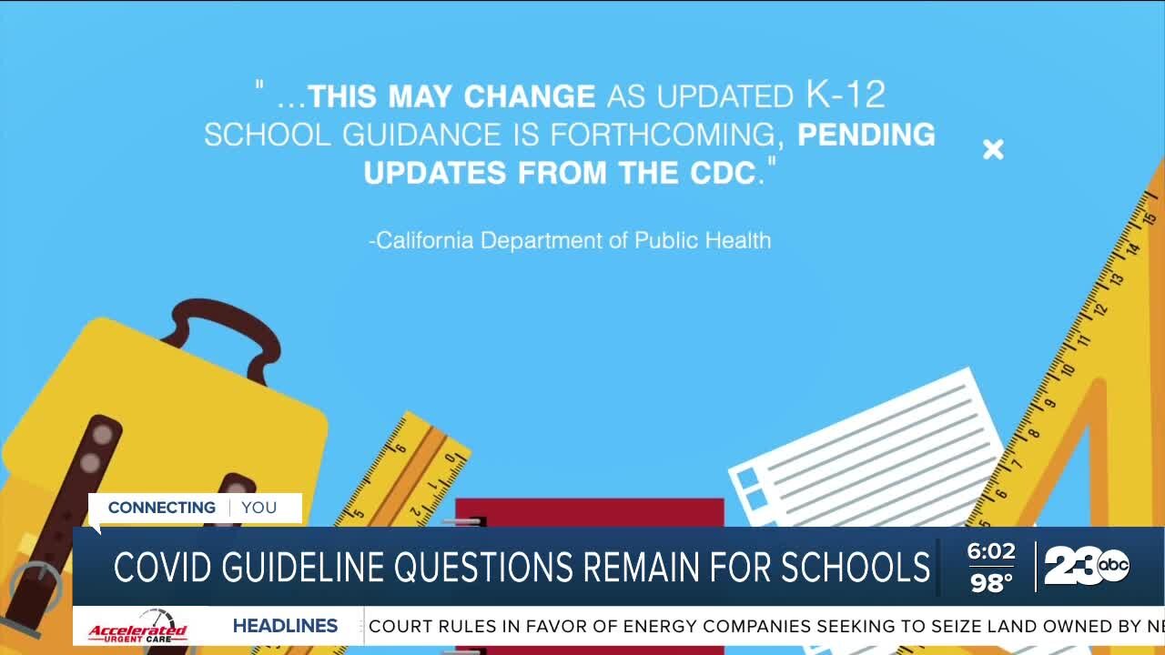 COVID-19 Guidelines for schools could change this fall