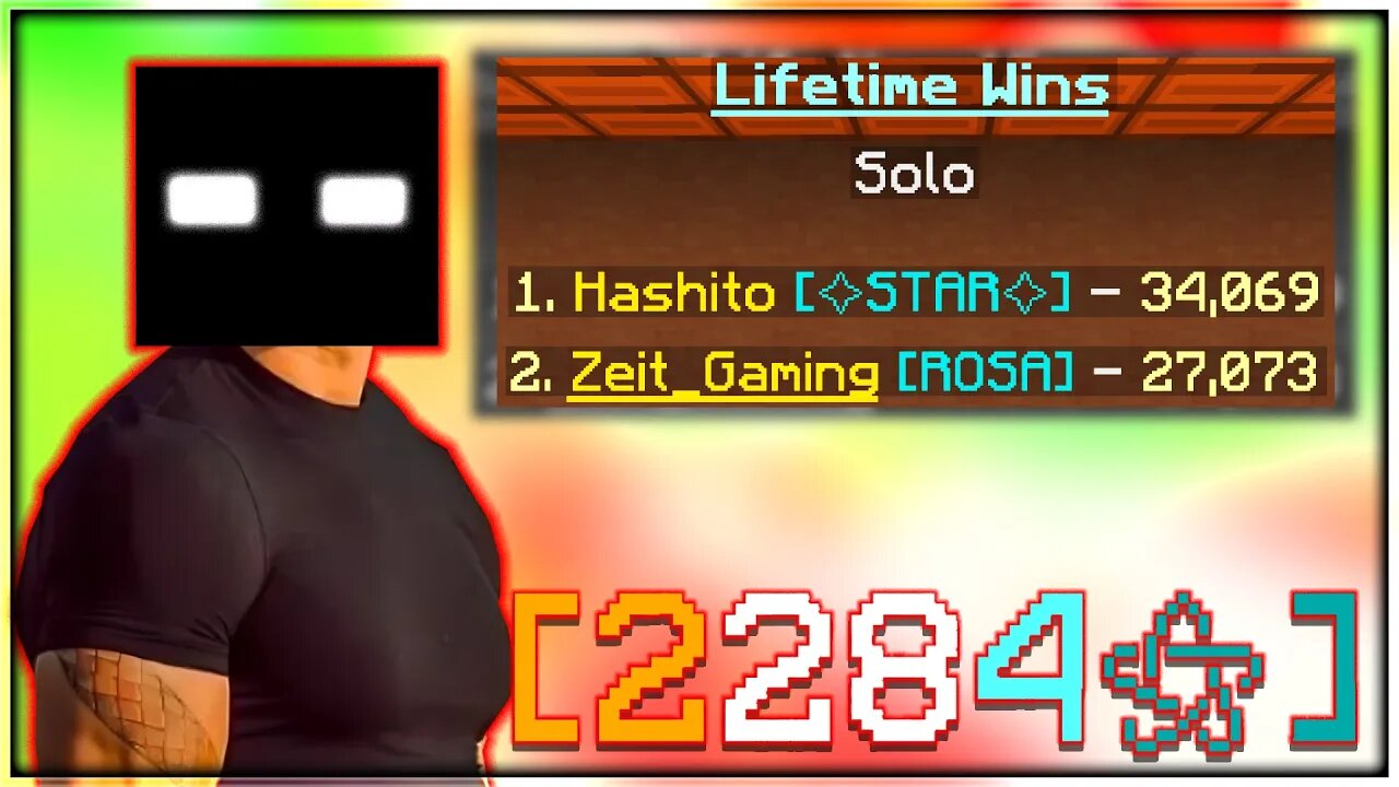 INSANE 2284 STAR GRINDING | Hypixel Solo Bedwars