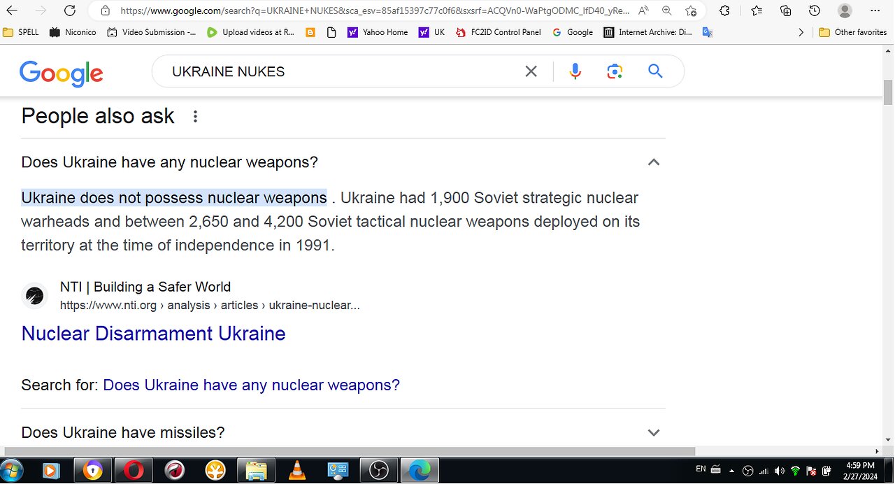 The one who disarmed Ukraine from nuclear arsenal was CIA and MI5 beginning 1983