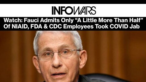 Resistance to Tyranny Grows as Half of Fauci's Scientists Have Not Taken Covid-19 Injections