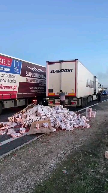 truckers have joined in the protests in france as well... dumping their loads on their way to paris