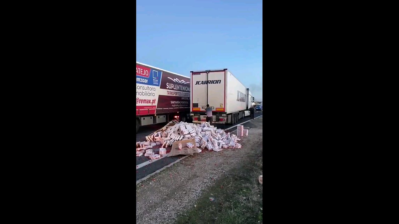 truckers have joined in the protests in france as well... dumping their loads on their way to paris