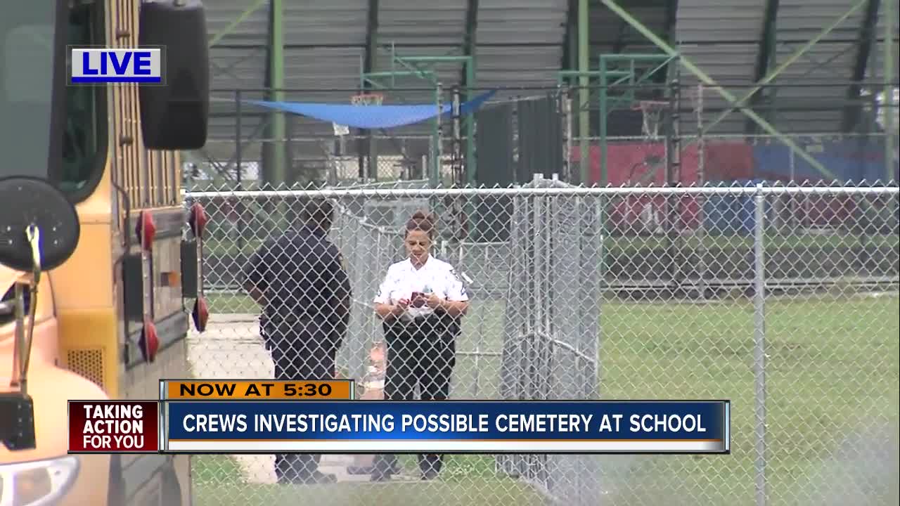 Crews investigating possible cemetery at King HS