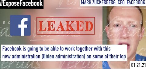 LEAKED: Facebook's Zuckerberg Reveals Plan to Work With Biden Admin