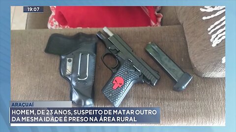 Araçuaí: Homem, de 23 Anos, Suspeito de Matar Outro da Mesma Idade é Preso na Área Rural.