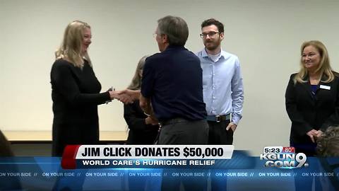 Jim Click presents $50,000 donation to World Care