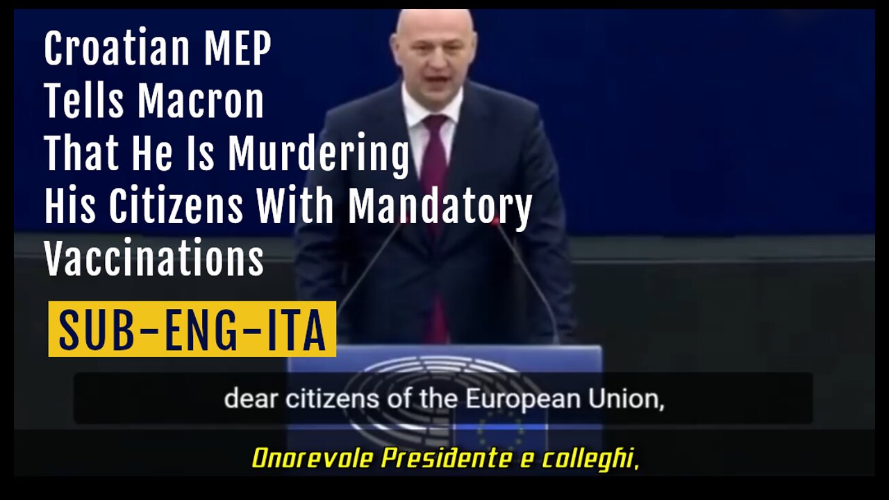 Croatian MEP Tells Macron That He Is Murdering His Citizens.. [SUB-ENG-ITA]