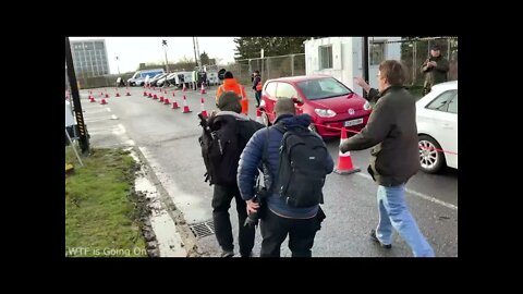 Milton Keynes NHS Covid testing Centre Protest (29.12.21)