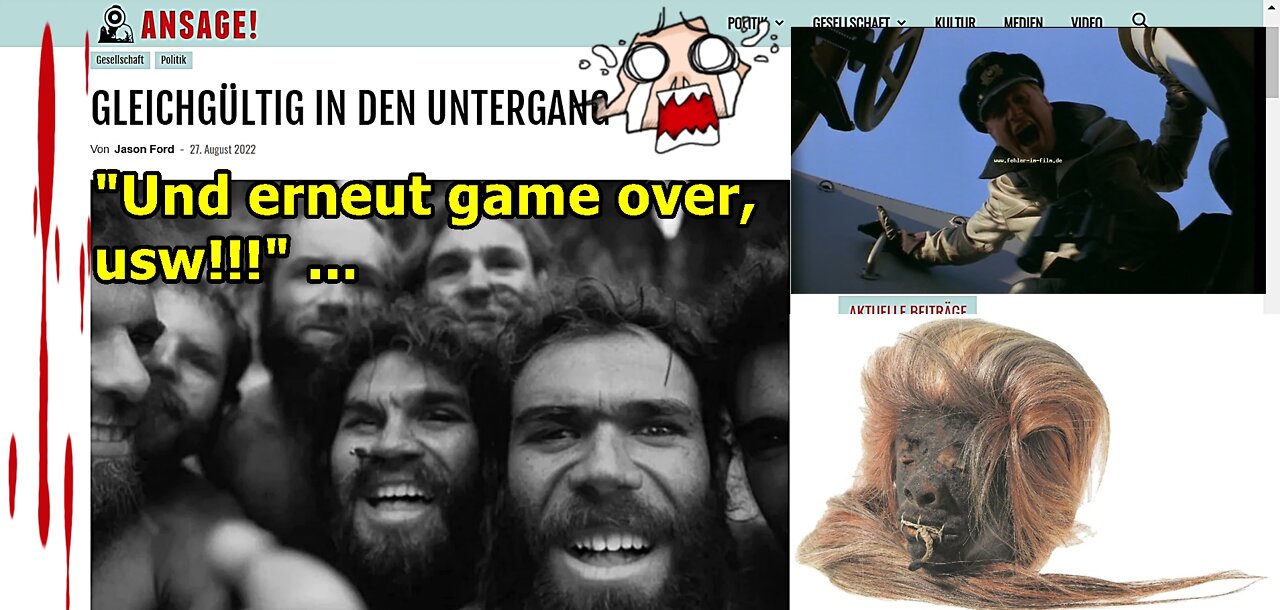 "Und erneut game over, usw!!!" ...
