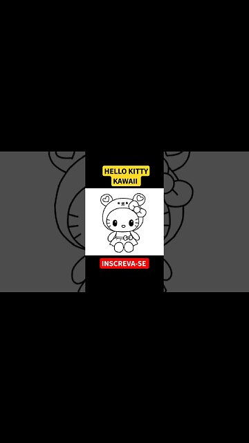 COMO DESENHAR HELLO KITTY KAWAII #shorts #hellokitty #desenhokawaii