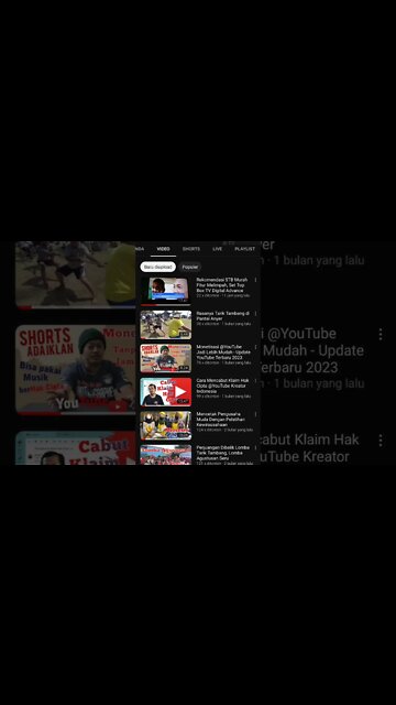 Tab Video, Shorts & Live Sekarang Terpisah, Semangat Bikin Konten