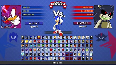 SonicDBZ & SonicGT & Shadowultraego VS FleetwaySonic &Hell Reaper Shadow&ExslayerISonicBattleMugenHD