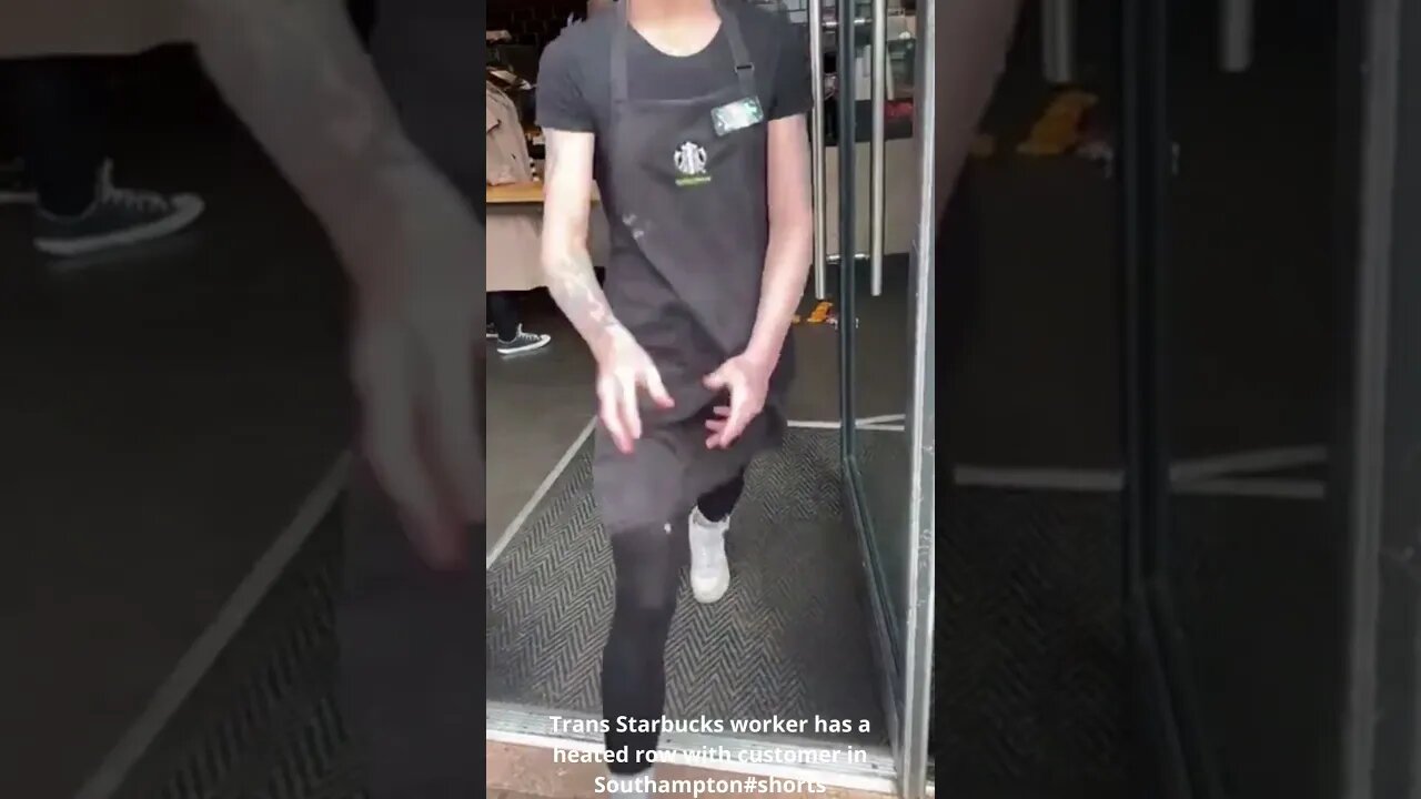 Trans Starbucks worker has a heated row with customer in Southampton#shorts #trans