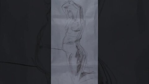 Chalk on paper life figure drawings