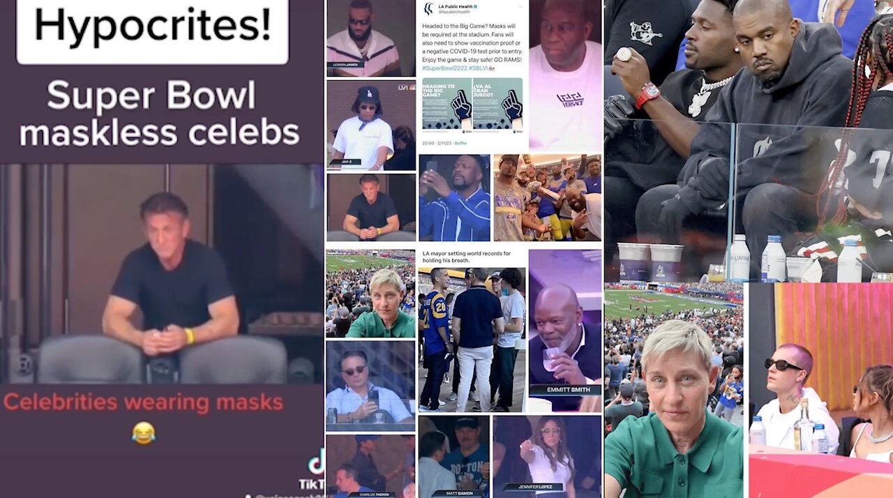 Super Bowl Maskless Celebrities | Super Hypocrisy On Display At the Super Bowl