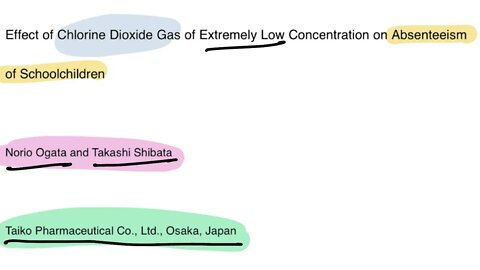 Effect of chlorine dioxide gas of EXTREMELY LOW CONCENTRATION on absenteeism of schoolchildren