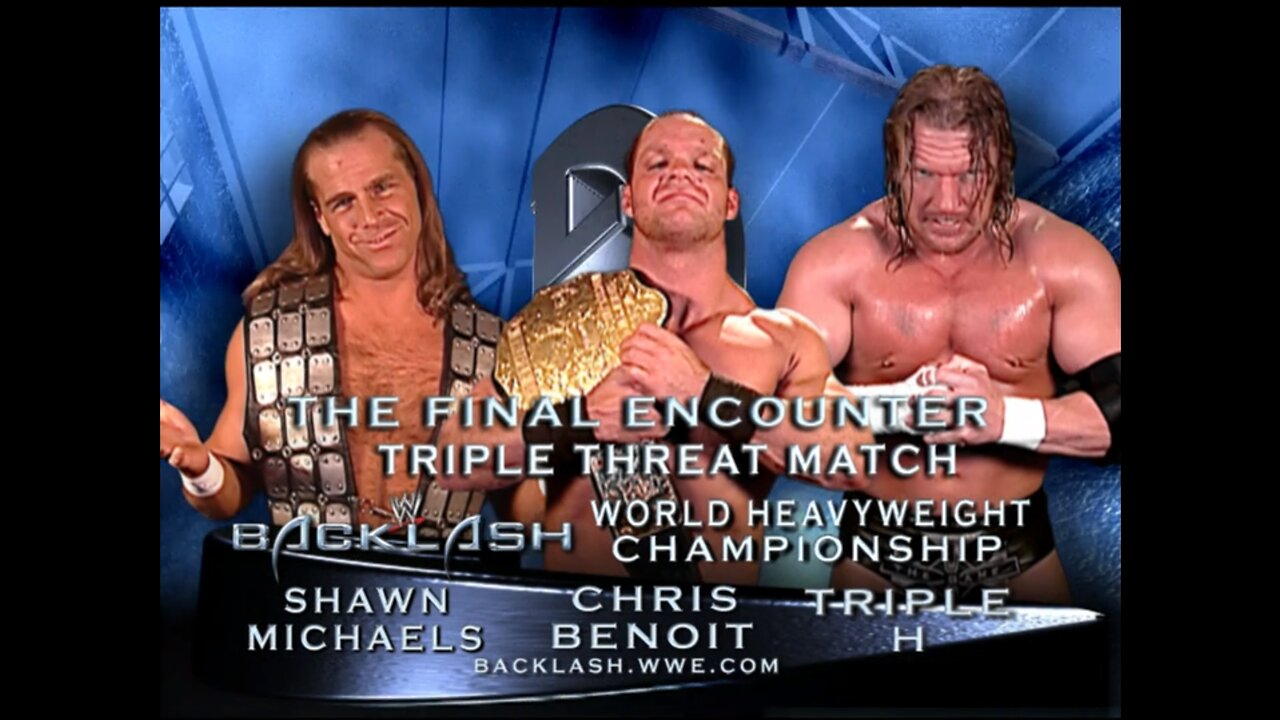 Shawn Michaels vs Chris Benoit vs Triple H - Backlash 2004 (Full Match)