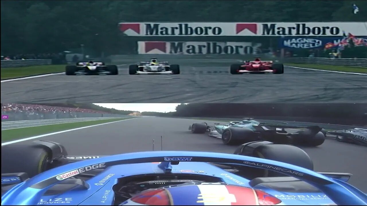 F1 Belgium 2022: Ocon copies Häkkinen's master class overtake from Spa 2000