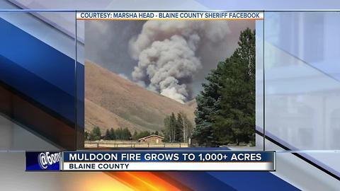 Muldoon Fire burning in Blaine County grows to 2,800 acres