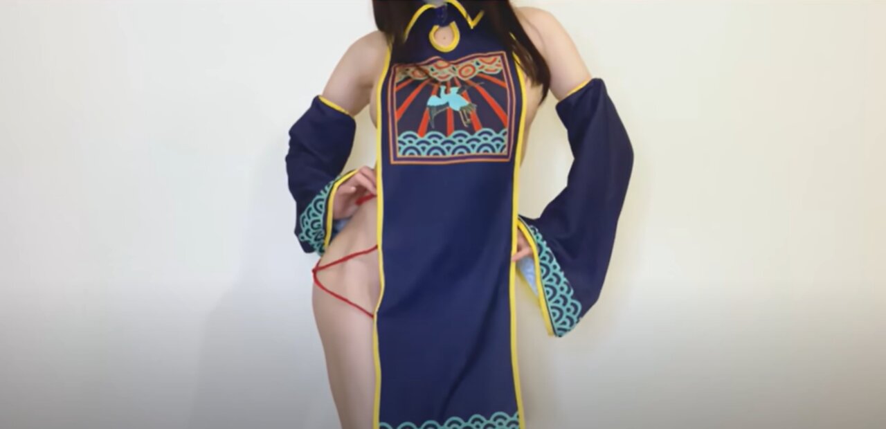 How Model trying JIANGSHI dress Broke The Internet