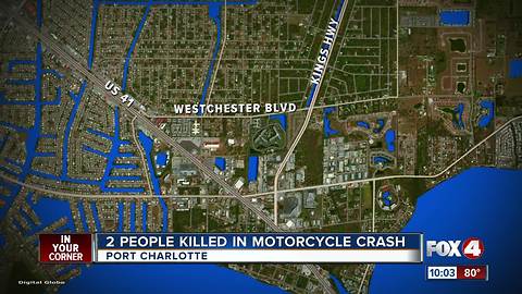 Two killed in motorcycle crash in Port Charlotte