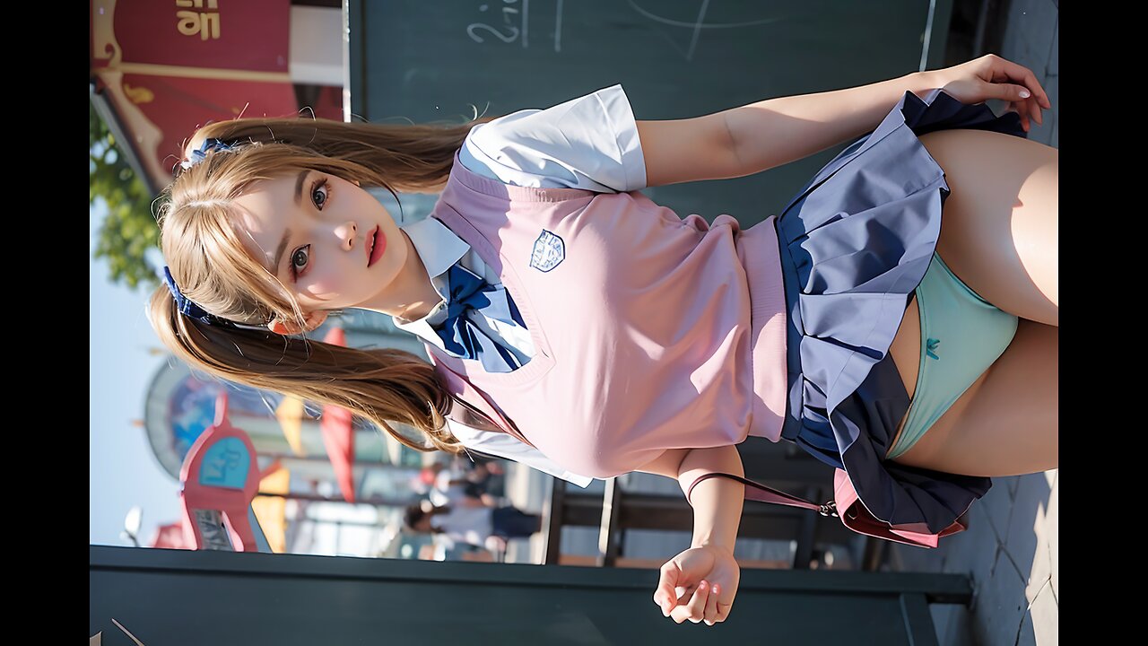 [AI Lookbook ] 놀이공원 교복대여 체험 School uniform rental experience at amusement park 4K Ai 룩북