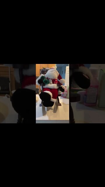 Santa Rocking Chair Found in Storage Area Above Garage. Jolly and fun?, or Horrific?