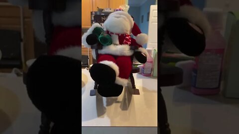 Santa Rocking Chair Found in Storage Area Above Garage. Jolly and fun?, or Horrific?