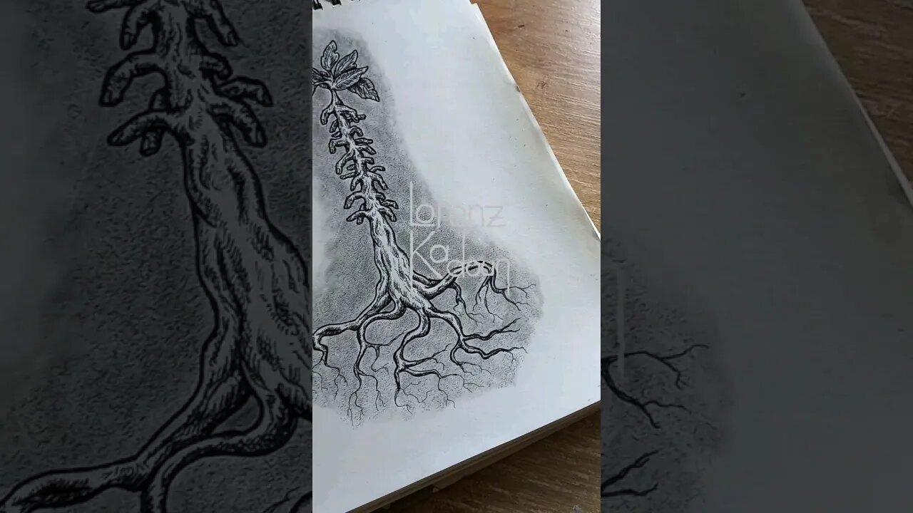 You have never seen a Plant like this before 👆🏻😳 #darkart #penandink #sketchbook #speeddrawing